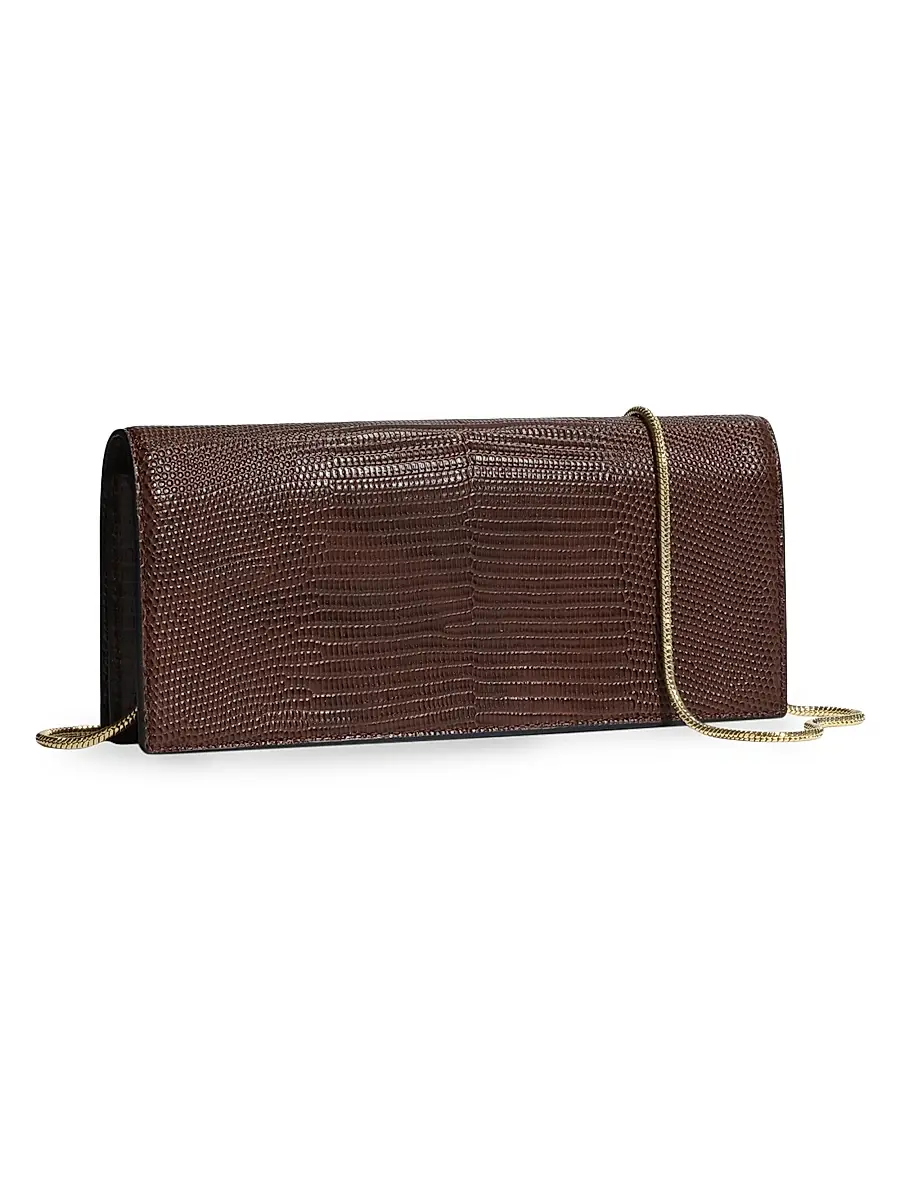 ALEXIS BITTAR Women's Lizard-Embossed Leather Clutch | Thumbnail 5 ALEXIS BITTAR Women's Lizard-Embossed Leather Clutch | Thumbnail 5