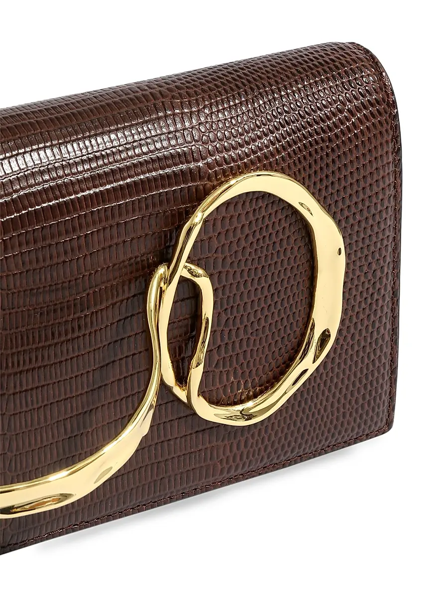 ALEXIS BITTAR Women's Lizard-Embossed Leather Clutch | Thumbnail 7 ALEXIS BITTAR Women's Lizard-Embossed Leather Clutch | Thumbnail 7