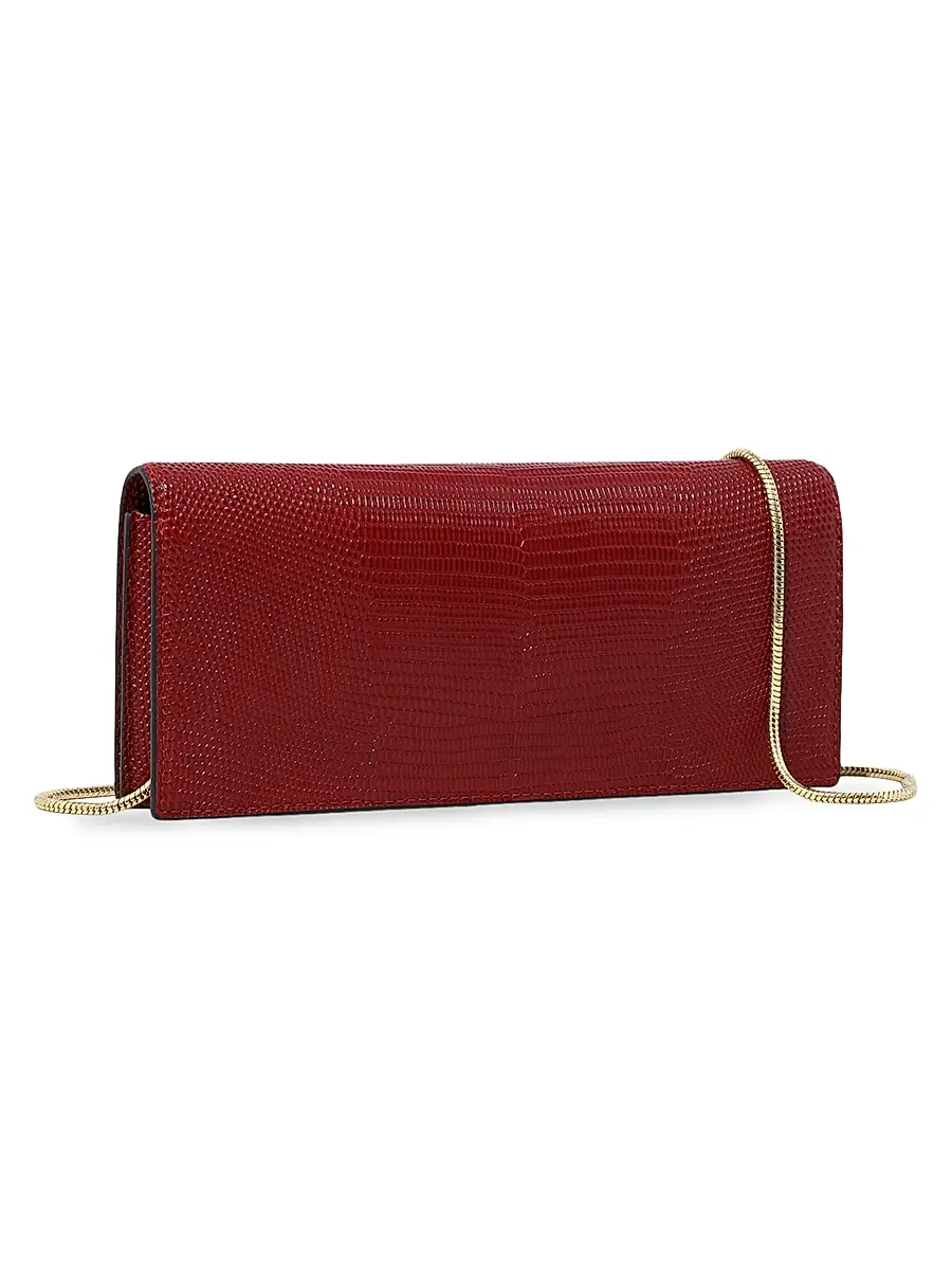 ALEXIS BITTAR Women's Lizard-Embossed Leather Clutch | Thumbnail 5 ALEXIS BITTAR Women's Lizard-Embossed Leather Clutch | Thumbnail 5