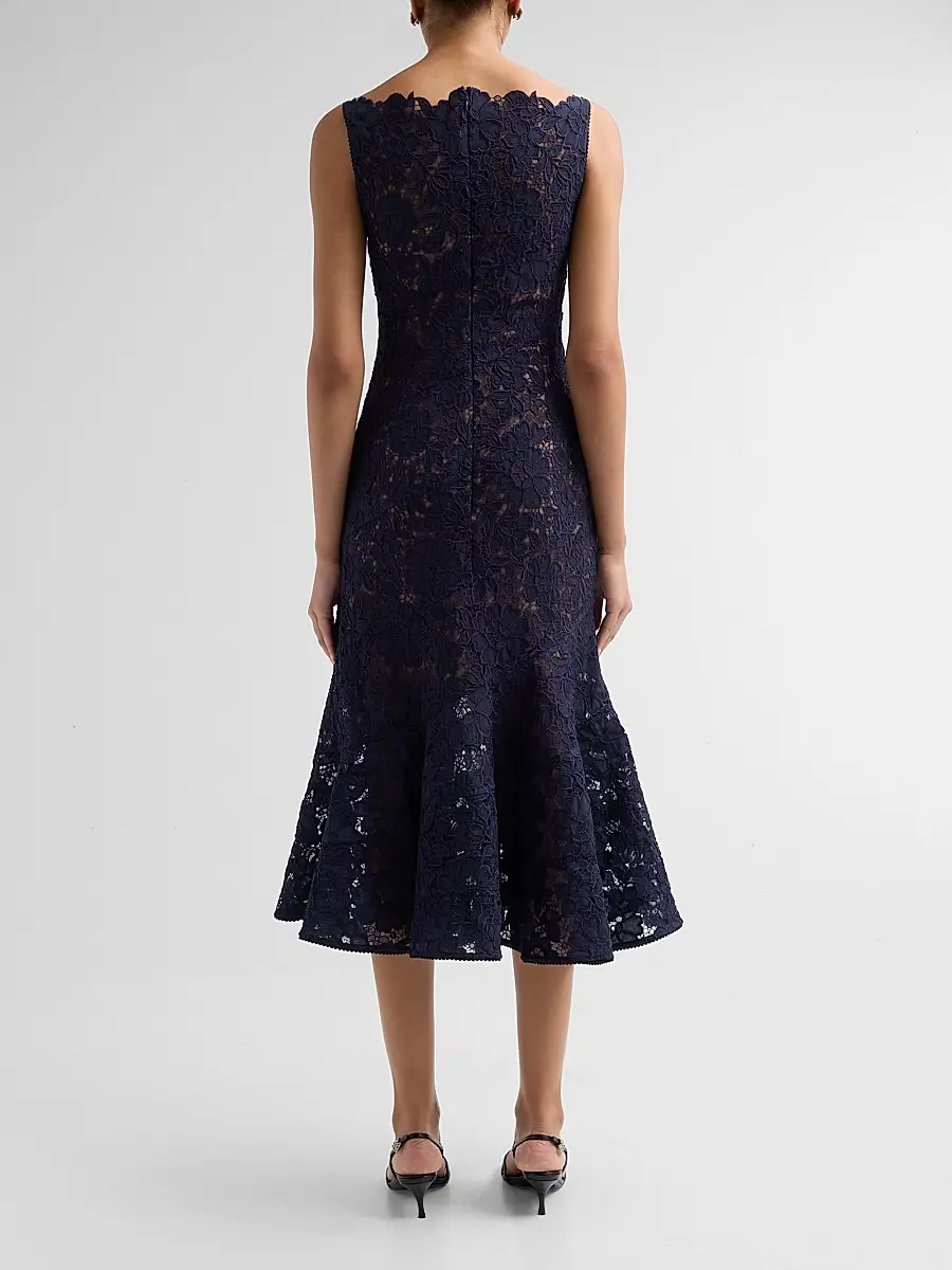 Self-Portrait Women's Spiral Lace Midi Dress | Thumbnail 3 Self-Portrait Women's Spiral Lace Midi Dress | Thumbnail 3