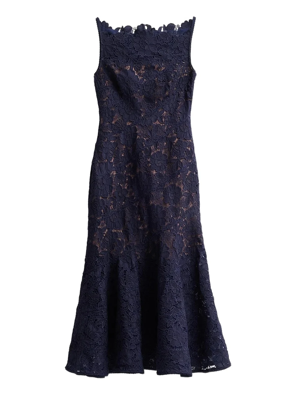 Women's Spiral Lace Midi Dress