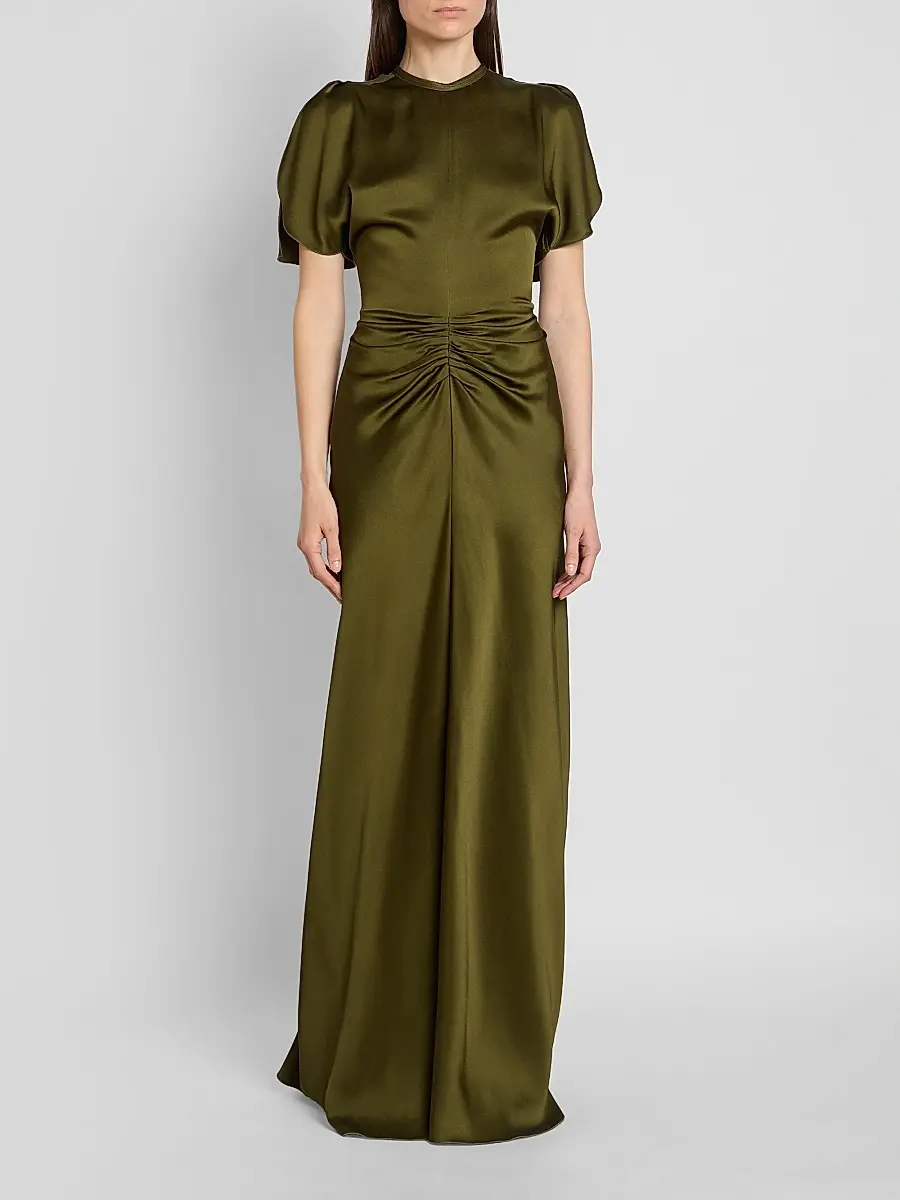 Victoria Beckham Women's Isabella Satin Column Gown | Thumbnail 2 Victoria Beckham Women's Isabella Satin Column Gown | Thumbnail 2