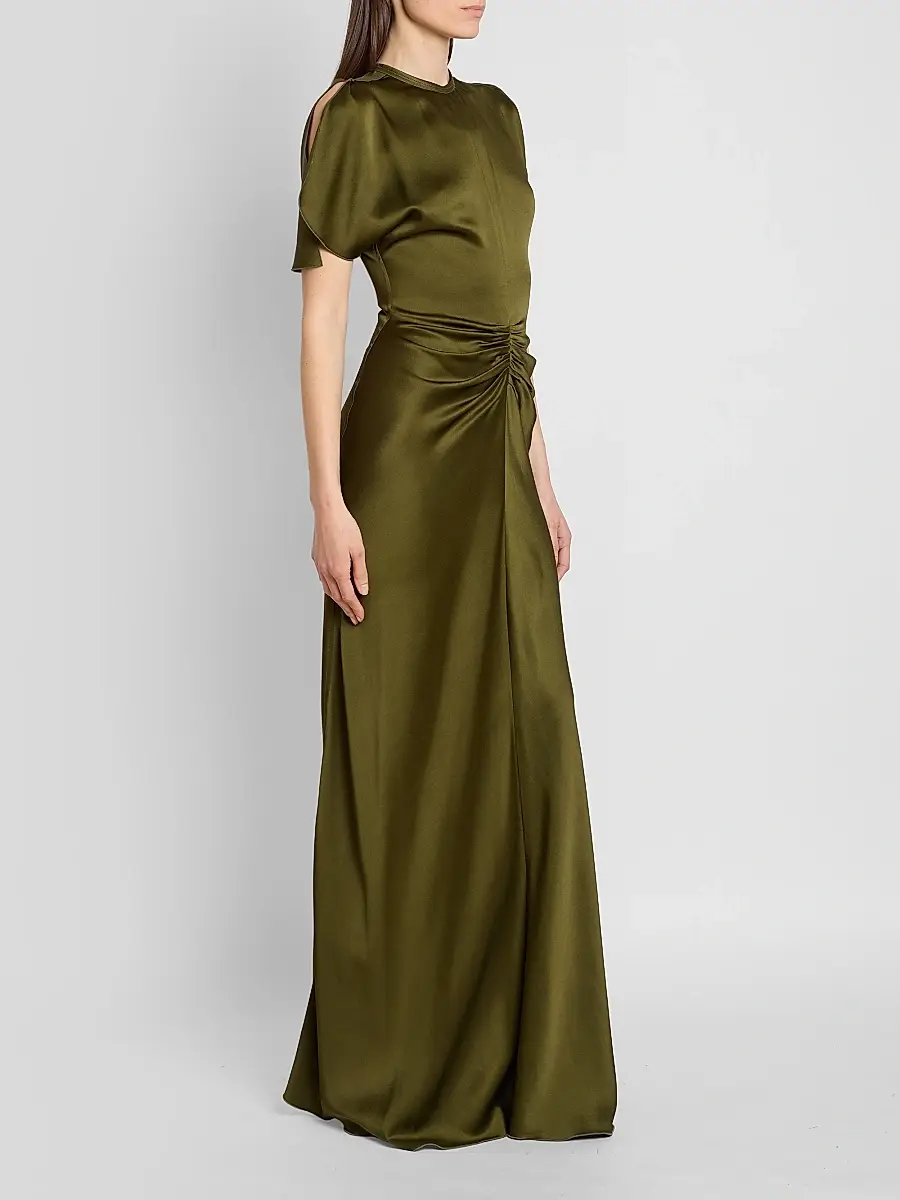 Victoria Beckham Women's Isabella Satin Column Gown | Thumbnail 4 Victoria Beckham Women's Isabella Satin Column Gown | Thumbnail 4