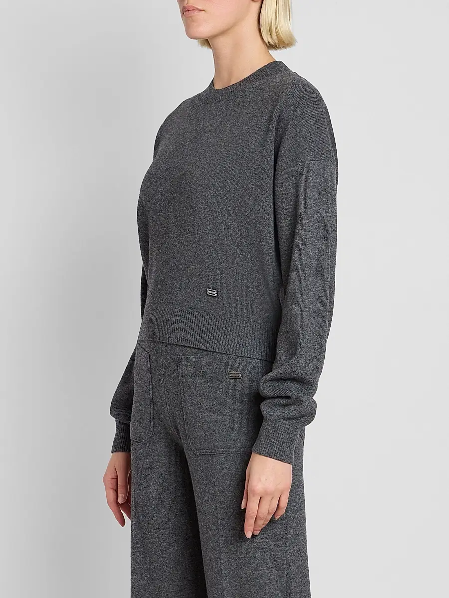 Victoria Beckham Women's Wool-Blend Crewneck Sweater | Thumbnail 4 Victoria Beckham Women's Wool-Blend Crewneck Sweater | Thumbnail 4