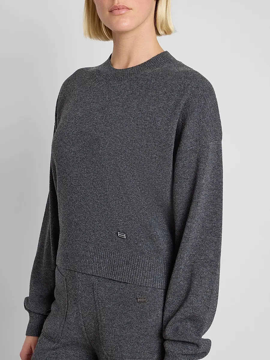 Victoria Beckham Women's Wool-Blend Crewneck Sweater | Thumbnail 5 Victoria Beckham Women's Wool-Blend Crewneck Sweater | Thumbnail 5