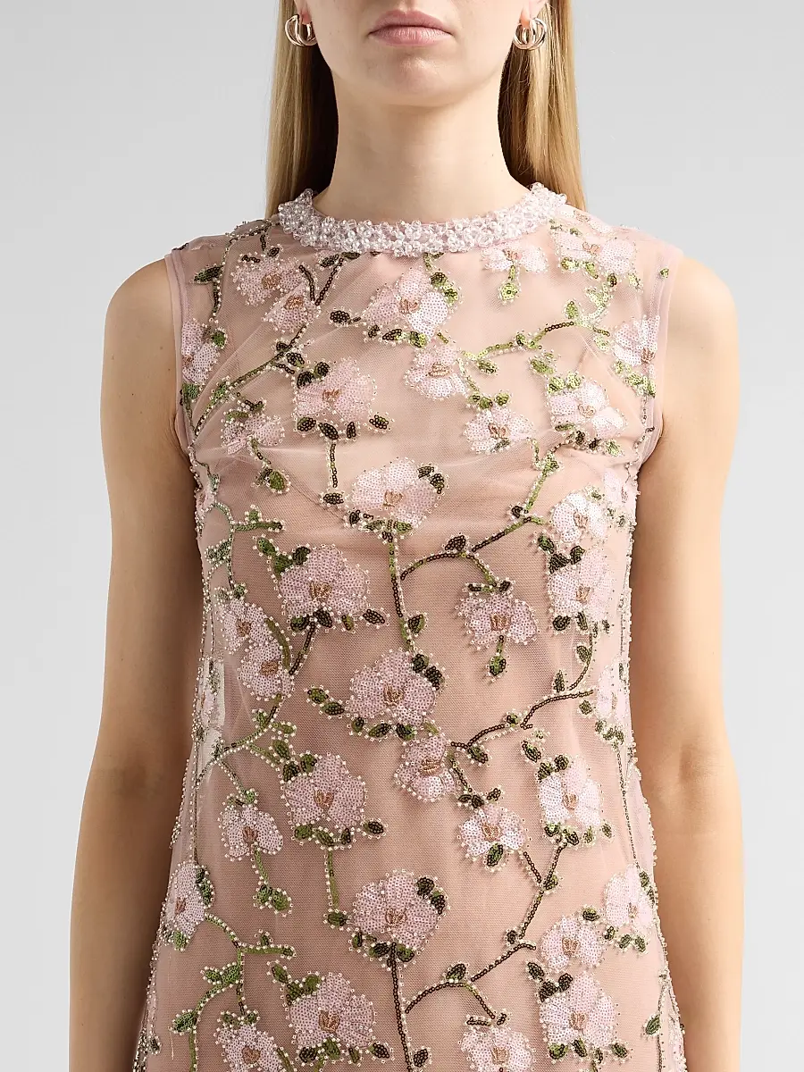 Self-Portrait Women's Floral Sequin Embellished Mini Dress | Thumbnail 5 Self-Portrait Women's Floral Sequin Embellished Mini Dress | Thumbnail 5