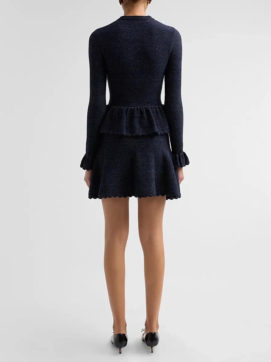 Self-Portrait Women's Textured Knit Mini Dress | Thumbnail 3 Self-Portrait Women's Textured Knit Mini Dress | Thumbnail 3