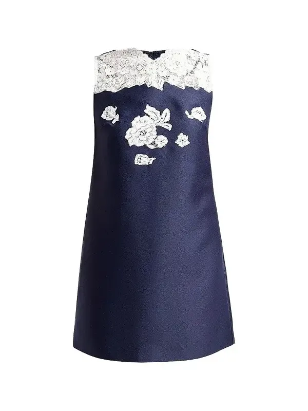 Women's Lace & Taffeta Mini Dress Women's Lace & Taffeta Mini Dress