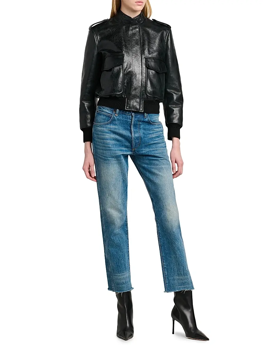 Tom Ford Women's Stonewashed Denim Melanie Straight-Leg Jeans | Thumbnail 2