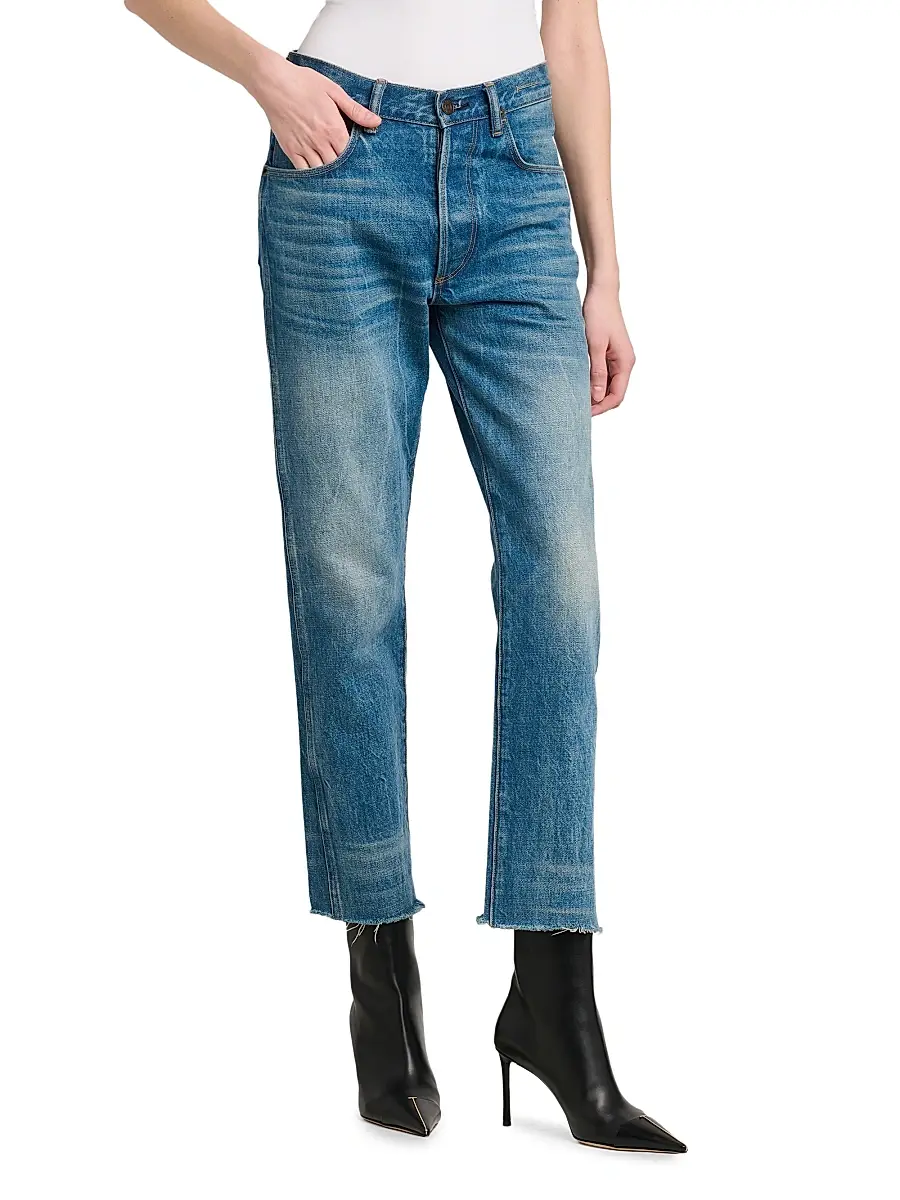 Tom Ford Women's Stonewashed Denim Melanie Straight-Leg Jeans | Thumbnail 4