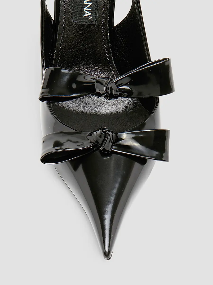 Dolce & Gabbana Women's 90MM Patent Leather Slingback Pumps | Thumbnail 6