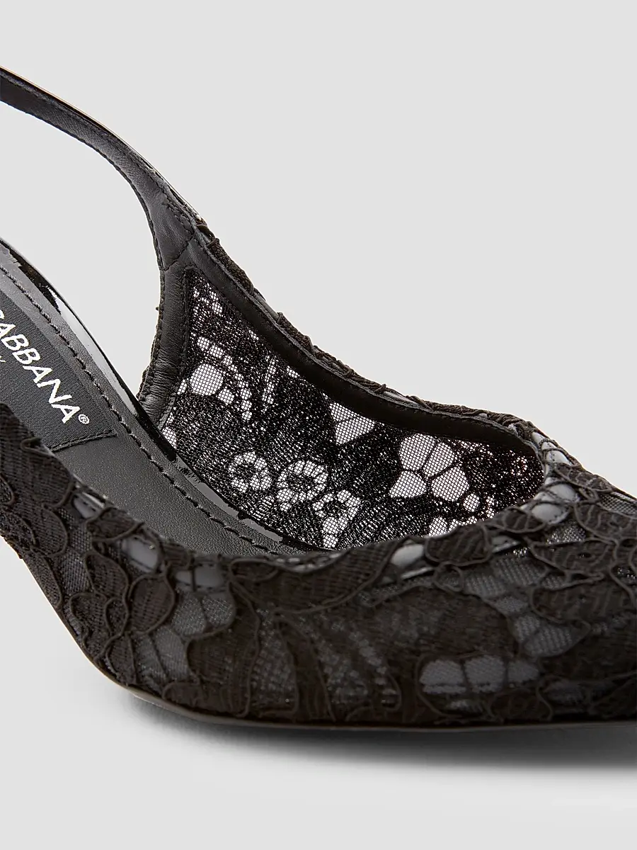 Dolce & Gabbana Women's Lace Slingback Pumps | Thumbnail 5 Dolce & Gabbana Women's Lace Slingback Pumps | Thumbnail 5