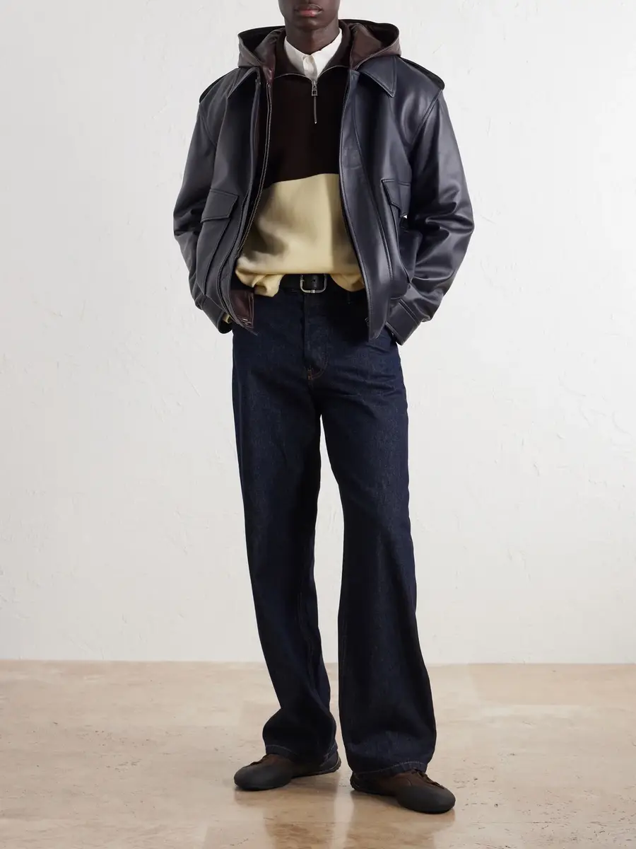 Loewe Leather Hooded Jacket - Men | Thumbnail 2 Loewe Leather Hooded Jacket - Men | Thumbnail 2