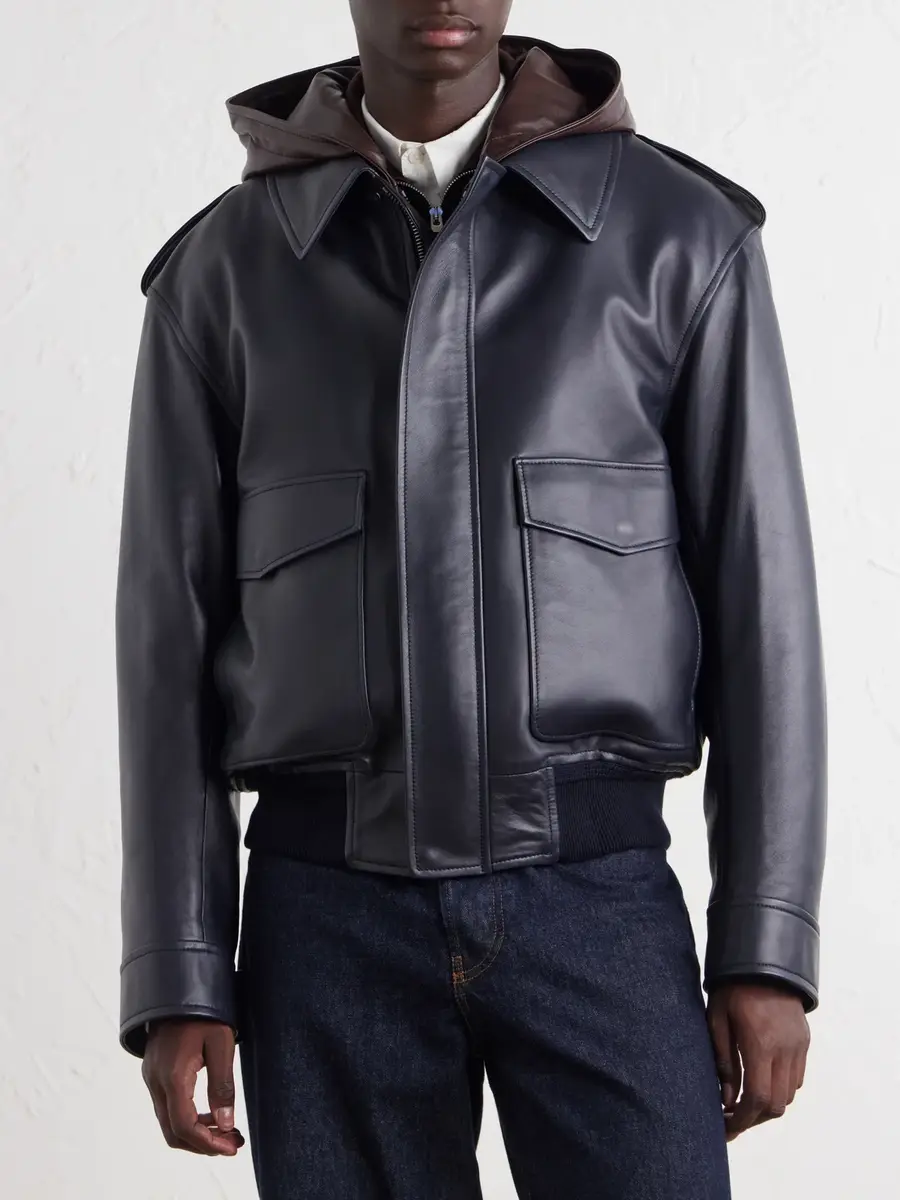 Loewe Leather Hooded Jacket - Men | Thumbnail 3 Loewe Leather Hooded Jacket - Men | Thumbnail 3