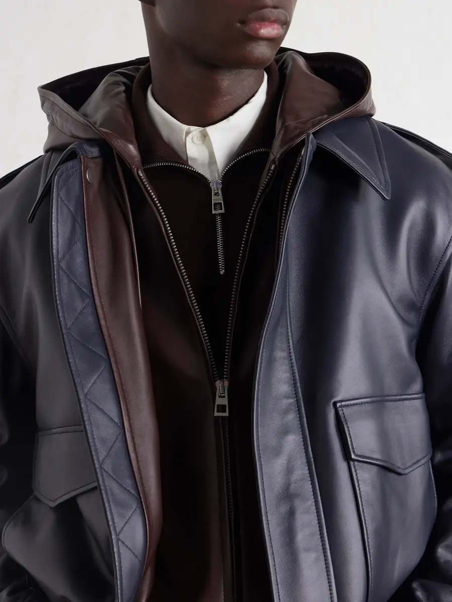 Loewe Leather Hooded Jacket - Men | Thumbnail 5 Loewe Leather Hooded Jacket - Men | Thumbnail 5