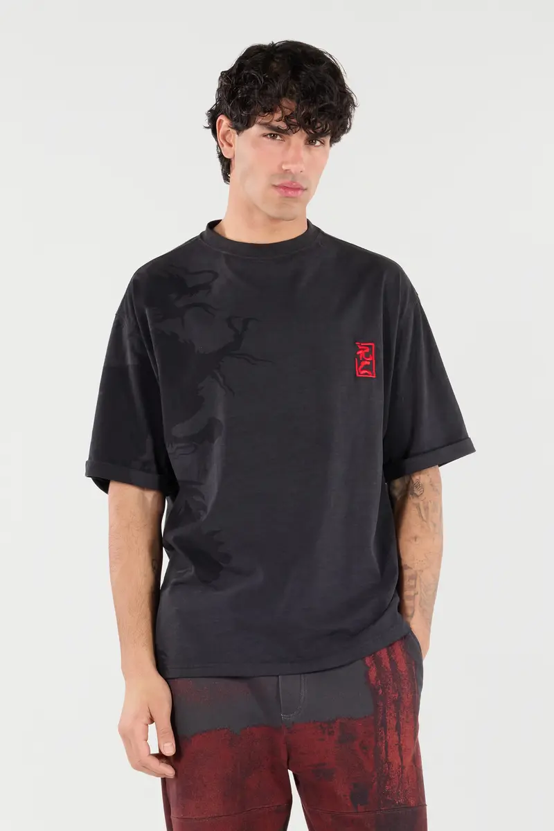 Roberto Cavalli T-Shirt With Ideogram RC Monogram | Thumbnail 2 Roberto Cavalli T-Shirt With Ideogram RC Monogram | Thumbnail 2