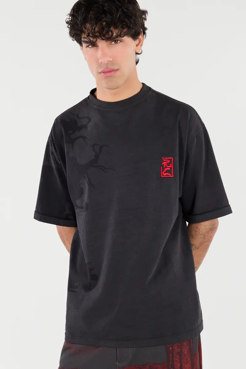 Roberto Cavalli T-Shirt With Ideogram RC Monogram | Thumbnail 4 Roberto Cavalli T-Shirt With Ideogram RC Monogram | Thumbnail 4