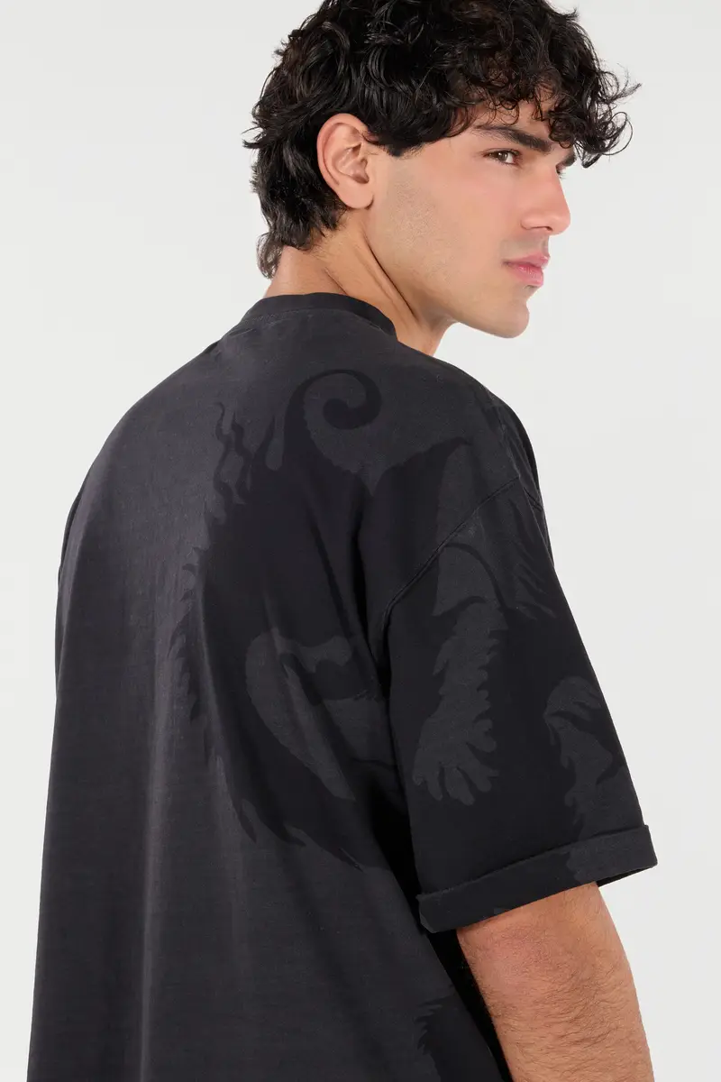 Roberto Cavalli T-Shirt With Ideogram RC Monogram | Thumbnail 5 Roberto Cavalli T-Shirt With Ideogram RC Monogram | Thumbnail 5