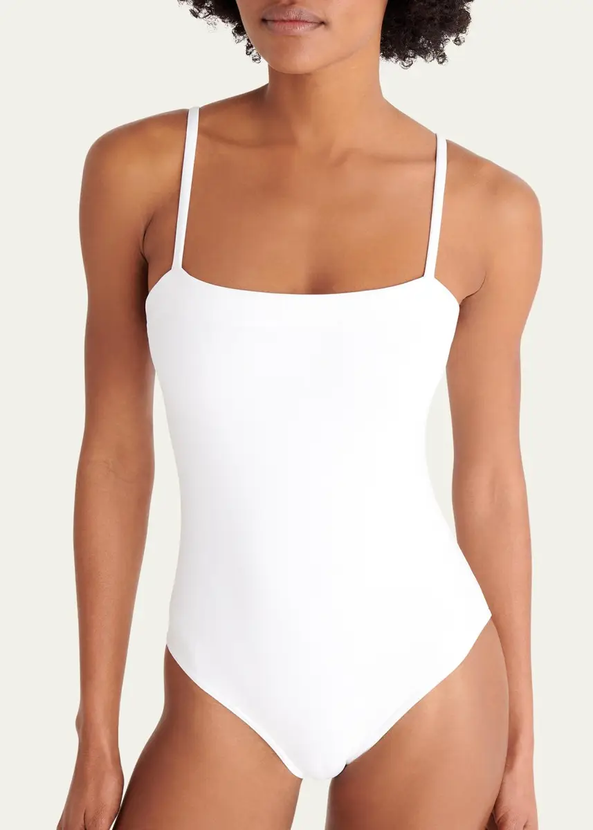 Eres Aquarelle One-Piece Swimsuit with Thin Straps | Thumbnail 4