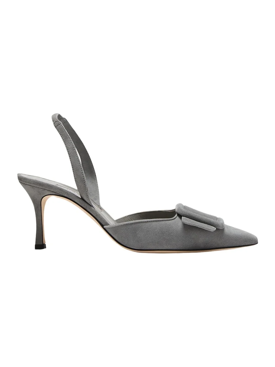 Maysli Suede Buckle Halter Pumps Maysli Suede Buckle Halter Pumps