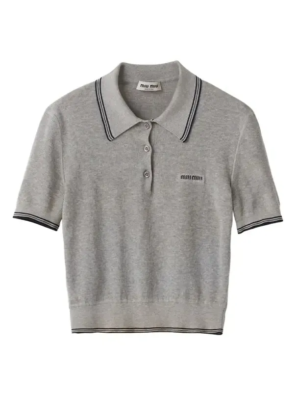 Miu Miu Cropped Polo Top