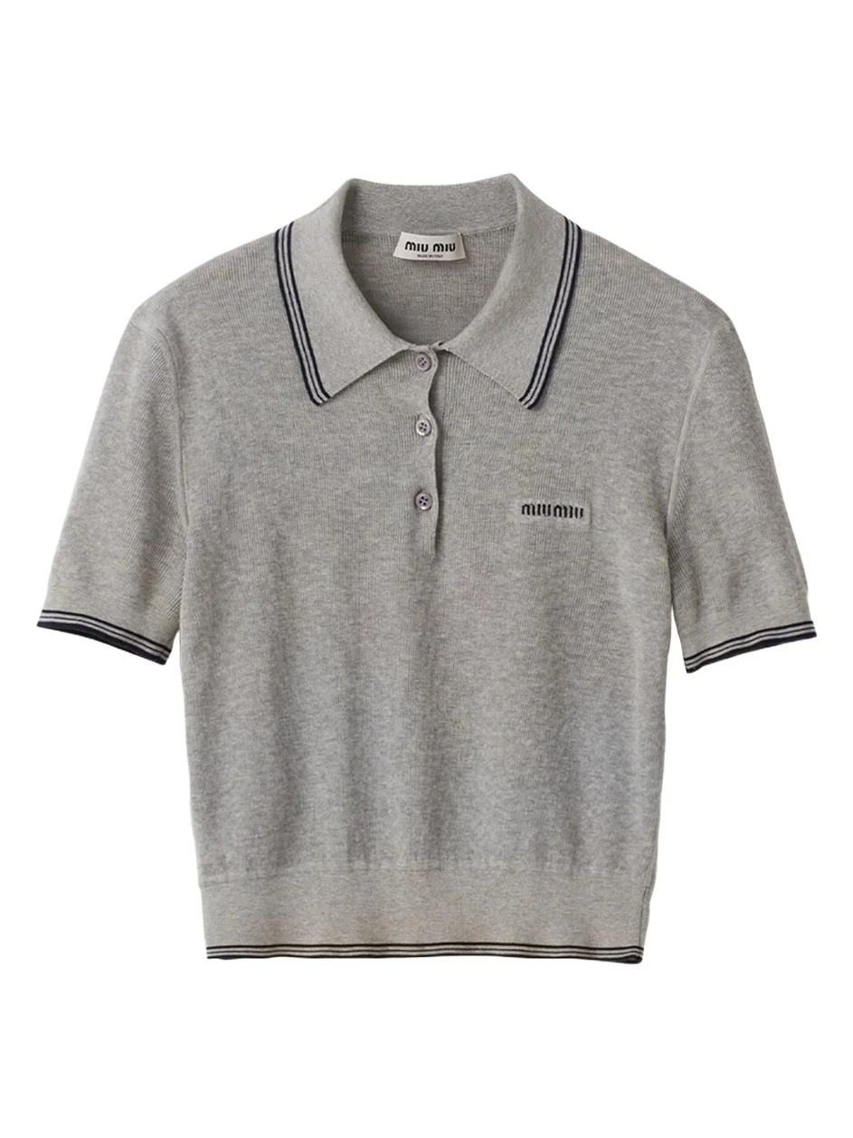 Miu Miu Cropped Polo Top