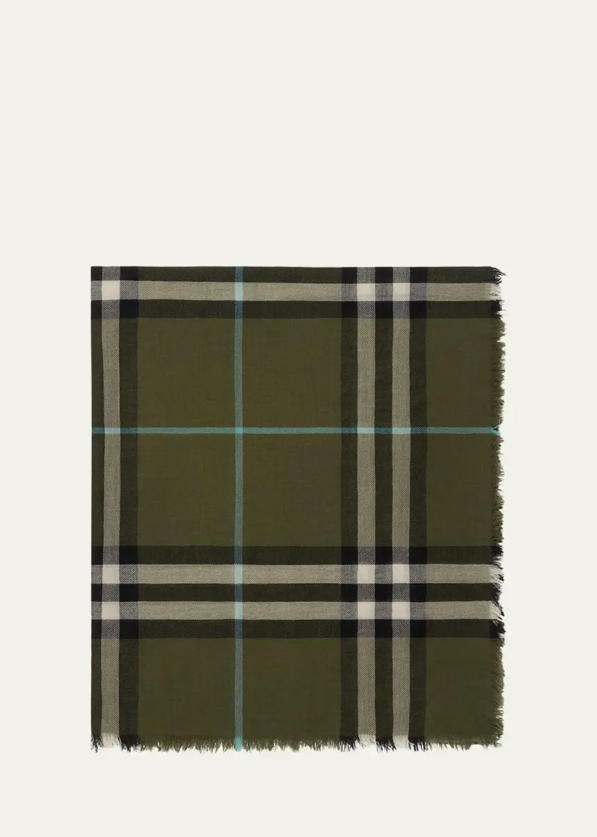 Burberry Wide Check Wool Scarf | Thumbnail 2 Burberry Wide Check Wool Scarf | Thumbnail 2