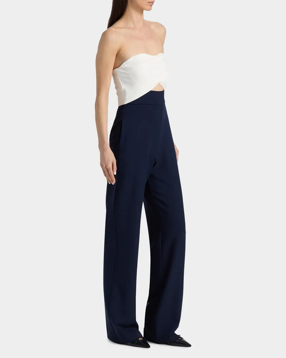 BLACK HALO Jada Two-Tone Strapless Cutout Jumpsuit | Thumbnail 6 BLACK HALO Jada Two-Tone Strapless Cutout Jumpsuit | Thumbnail 6