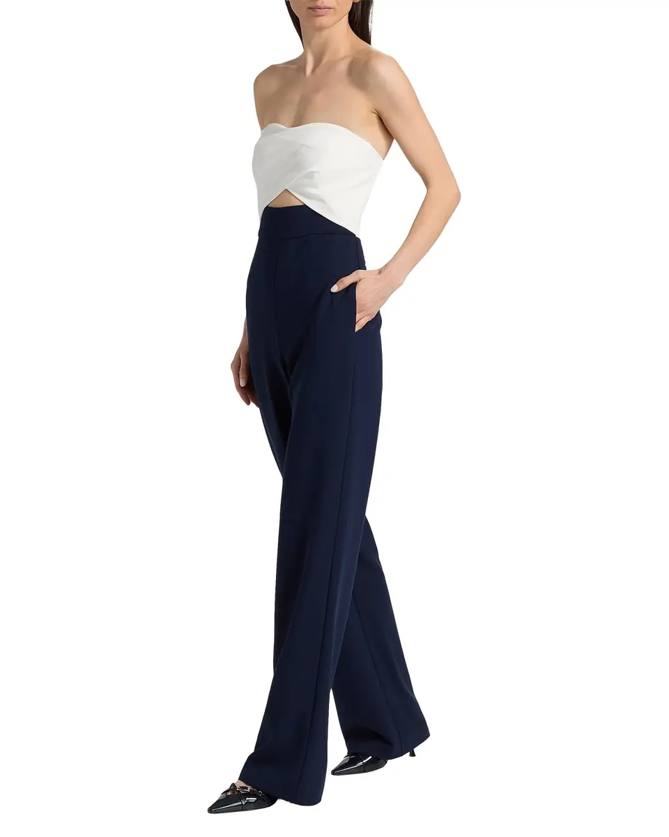 BLACK HALO Jada Two-Tone Strapless Cutout Jumpsuit | Thumbnail 8 BLACK HALO Jada Two-Tone Strapless Cutout Jumpsuit | Thumbnail 8