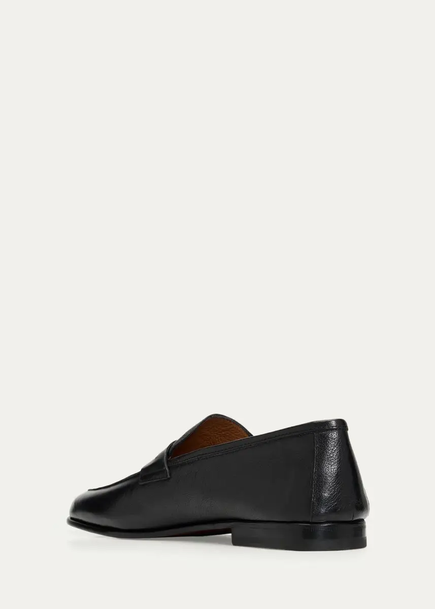 Bergdorf Goodman Men's Buffalo Leather Penny Loafers | Thumbnail 2 Bergdorf Goodman Men's Buffalo Leather Penny Loafers | Thumbnail 2