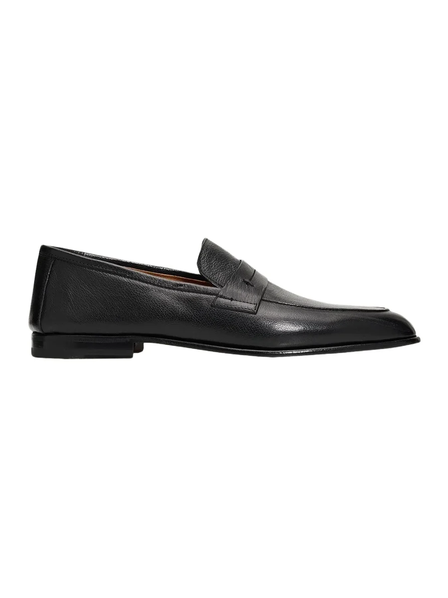 Bergdorf Goodman Men's Buffalo Leather Penny Loafers