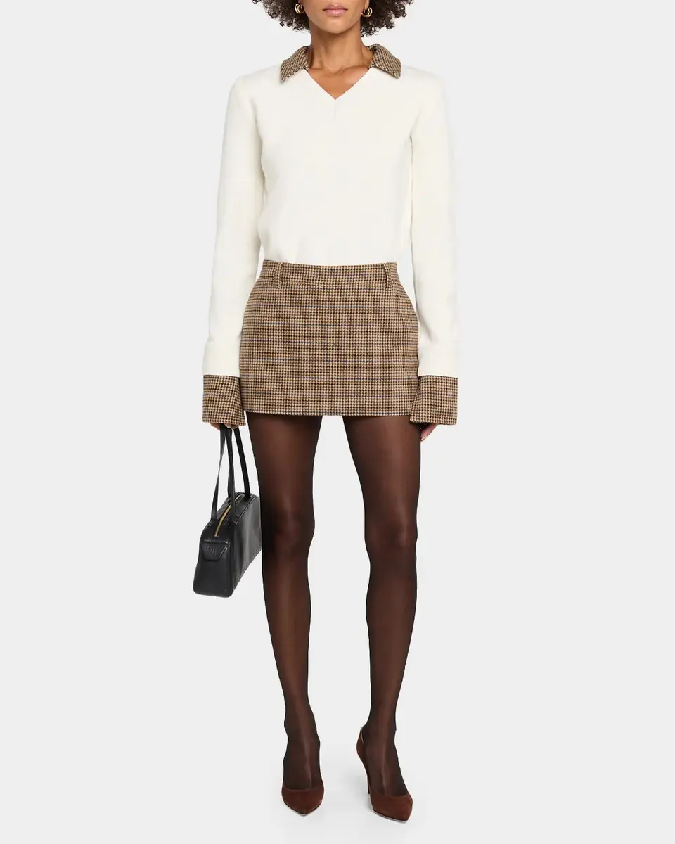 SEROYA Valkiria Houndstooth Mini Skort | Thumbnail 2 SEROYA Valkiria Houndstooth Mini Skort | Thumbnail 2