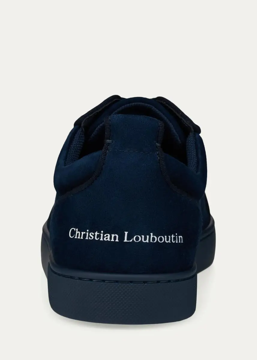 Christian Louboutin Men's Louis Jr Canopy Leather Low-Top Sneakers | Thumbnail 2 Christian Louboutin Men's Louis Jr Canopy Leather Low-Top Sneakers | Thumbnail 2