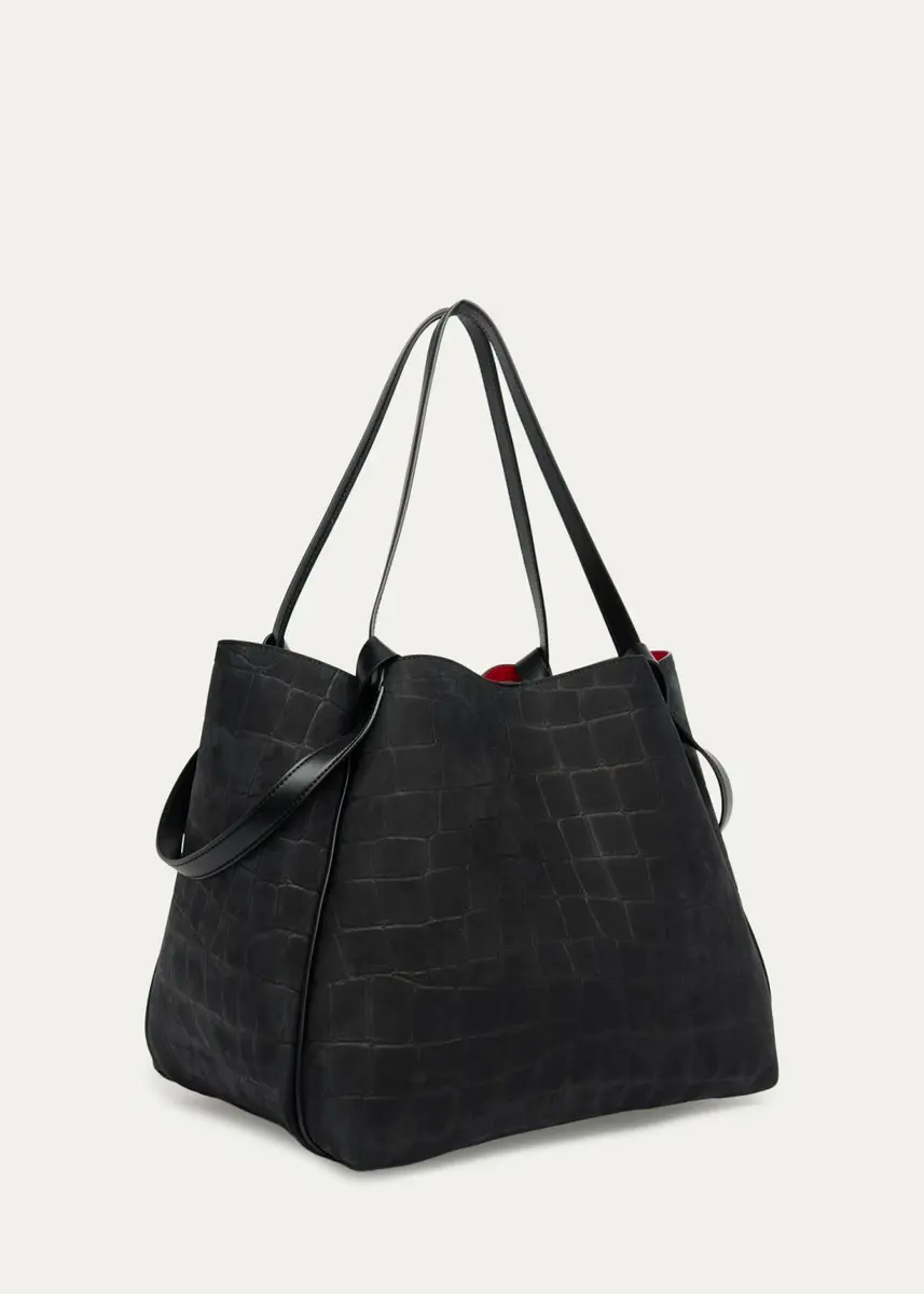 Christian Louboutin Bettina Large Croc-Embossed Suede Tote Bag | Thumbnail 2 Christian Louboutin Bettina Large Croc-Embossed Suede Tote Bag | Thumbnail 2