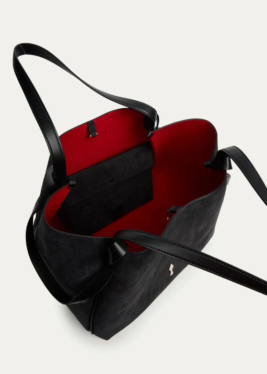 Christian Louboutin Bettina Large Croc-Embossed Suede Tote Bag | Thumbnail 3 Christian Louboutin Bettina Large Croc-Embossed Suede Tote Bag | Thumbnail 3