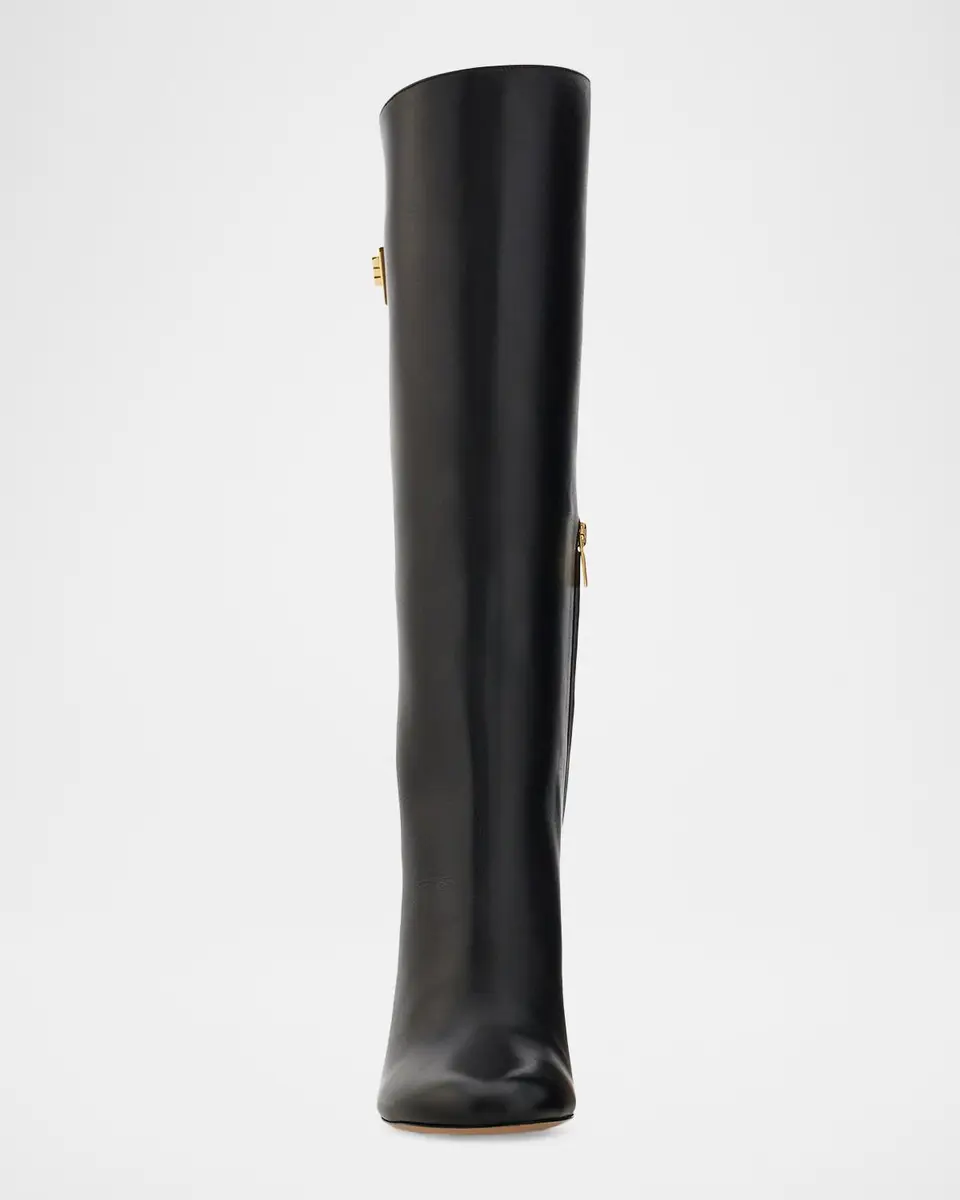 Ferragamo 70mm Elli Leather Knee-High Boots | Thumbnail 3 Ferragamo 70mm Elli Leather Knee-High Boots | Thumbnail 3
