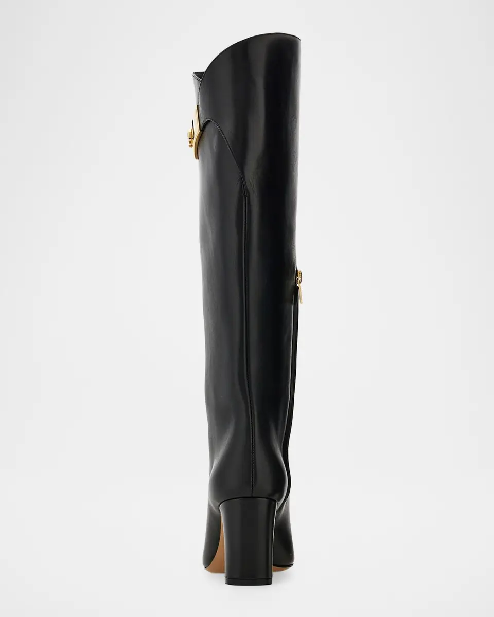 Ferragamo 70mm Elli Leather Knee-High Boots | Thumbnail 6 Ferragamo 70mm Elli Leather Knee-High Boots | Thumbnail 6