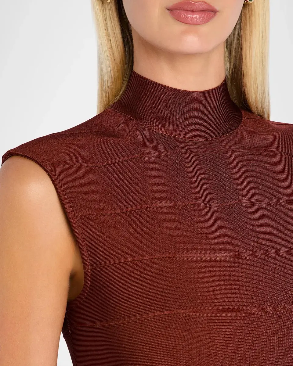 Retrofête Delyth Knit Mock-Neck Mini Dress | Thumbnail 5
