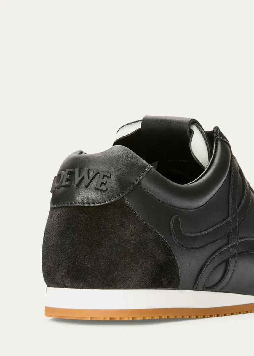 Loewe Men's Ballet Runner 2.0 Leather and Suede Low-Top Sneakers | Thumbnail 3 Loewe Men's Ballet Runner 2.0 Leather and Suede Low-Top Sneakers | Thumbnail 3