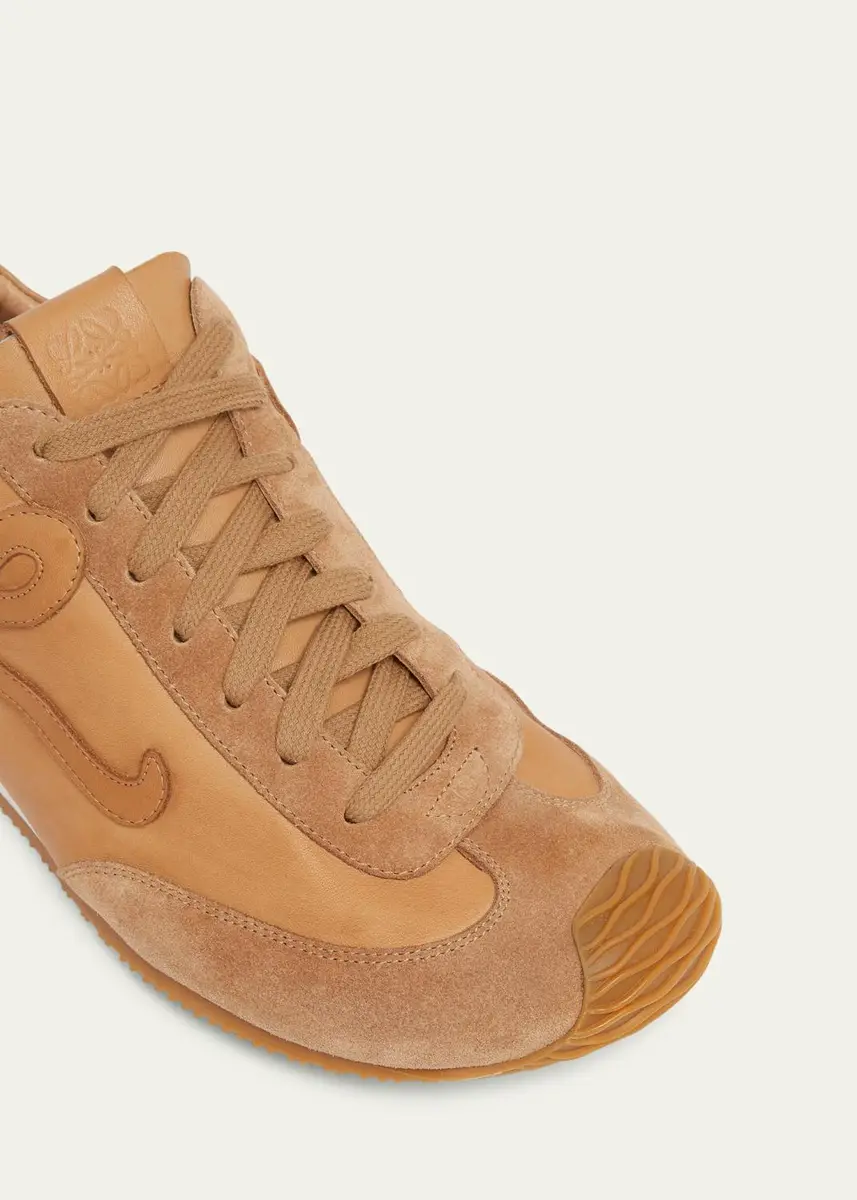 Loewe Men's Ballet Runner 2.0 Leather and Suede Low-Top Sneakers | Thumbnail 6 Loewe Men's Ballet Runner 2.0 Leather and Suede Low-Top Sneakers | Thumbnail 6