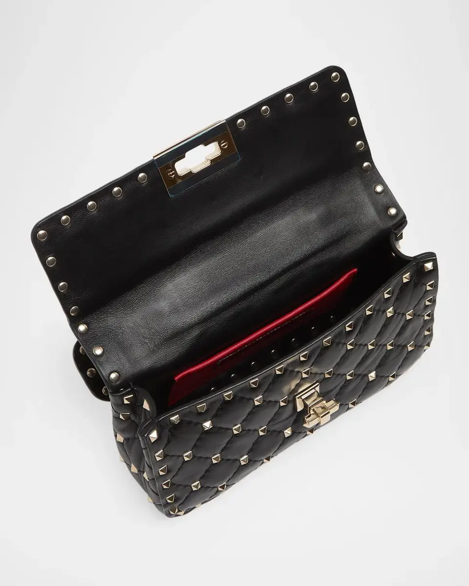 Valentino Garavani Small Quilted Leather Rockstud Shoulder Bag | Thumbnail 4 Valentino Garavani Small Quilted Leather Rockstud Shoulder Bag | Thumbnail 4