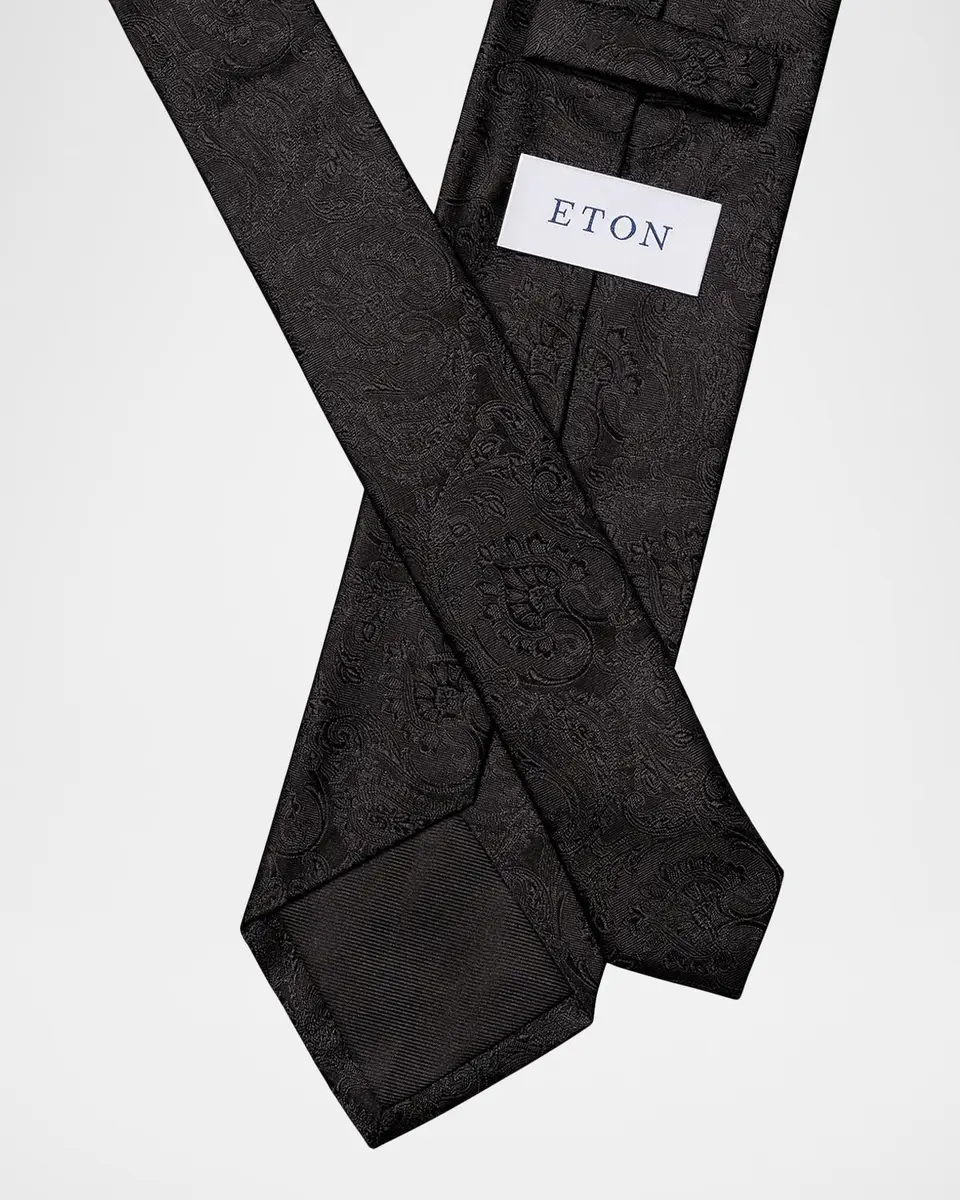 Eton Men's Paisley Woven Silk Tie | Thumbnail 2 Eton Men's Paisley Woven Silk Tie | Thumbnail 2