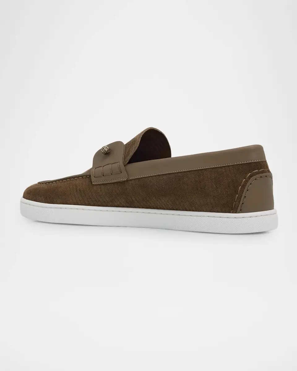 Christian Louboutin Men's Chambeliboat Yacht Leather Boat Shoes | Thumbnail 2