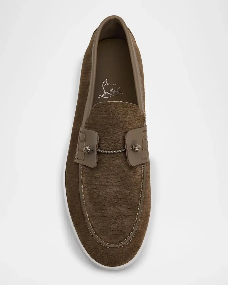 Christian Louboutin Men's Chambeliboat Yacht Leather Boat Shoes | Thumbnail 4