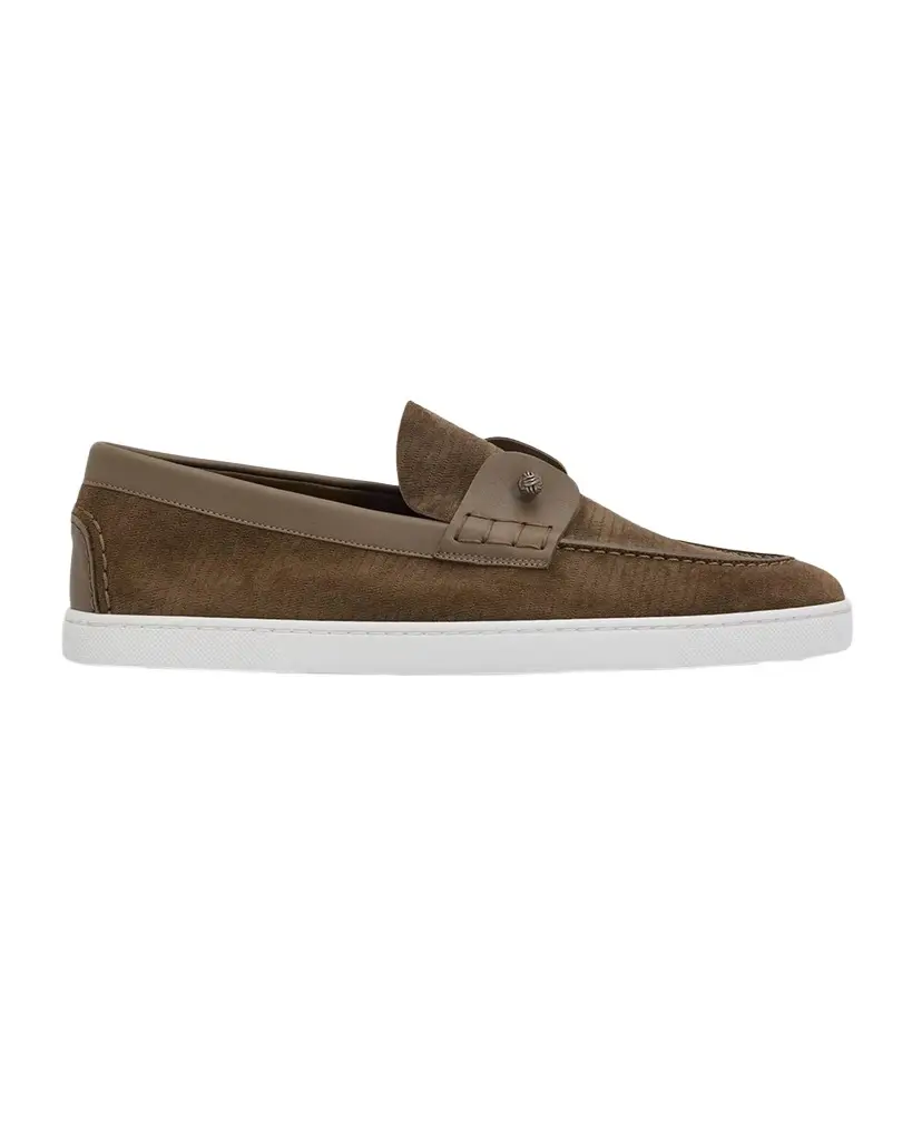 Christian Louboutin Men's Chambeliboat Yacht Leather Boat Shoes | Image 1 Christian Louboutin Men's Chambeliboat Yacht Leather Boat Shoes | Image 1