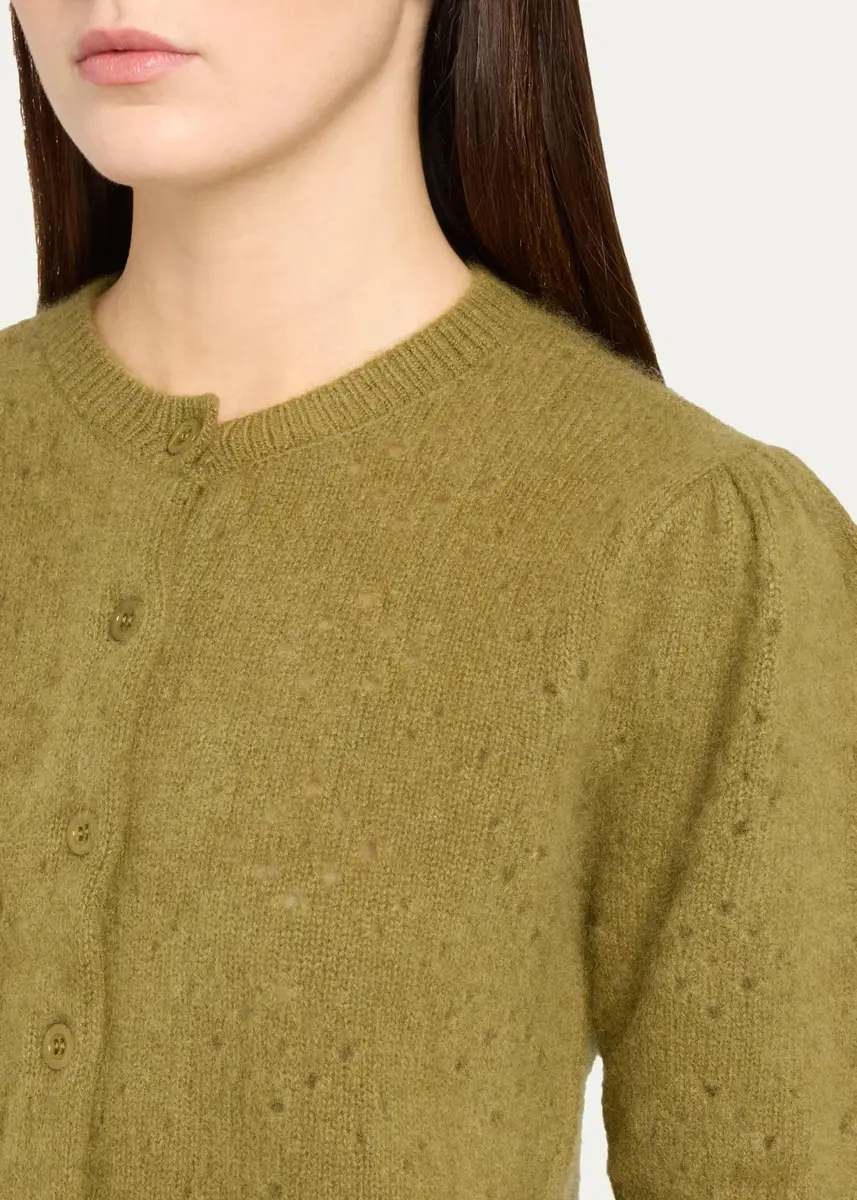 Frame The Cashmere Pointelle Cardigan | Thumbnail 5