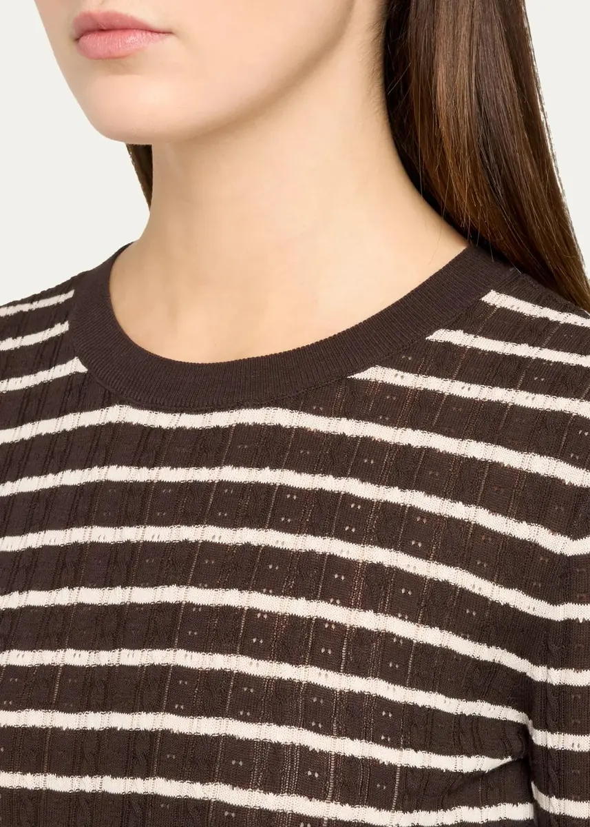 Frame The Pointelle Striped Sweater | Thumbnail 5
