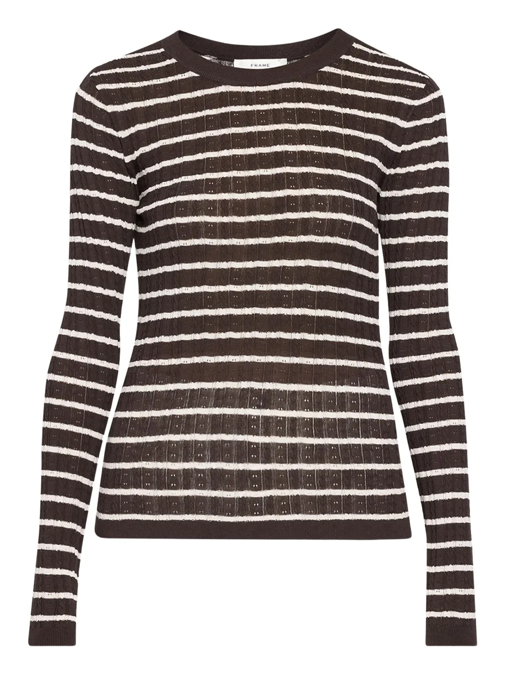Frame The Pointelle Striped Sweater