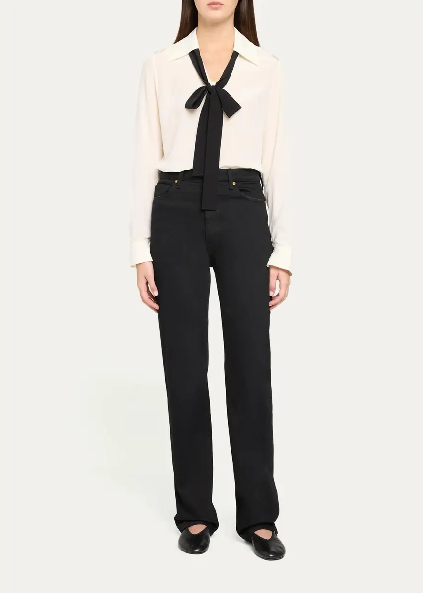 Frame Point Collar Silk Shirt | Thumbnail 2