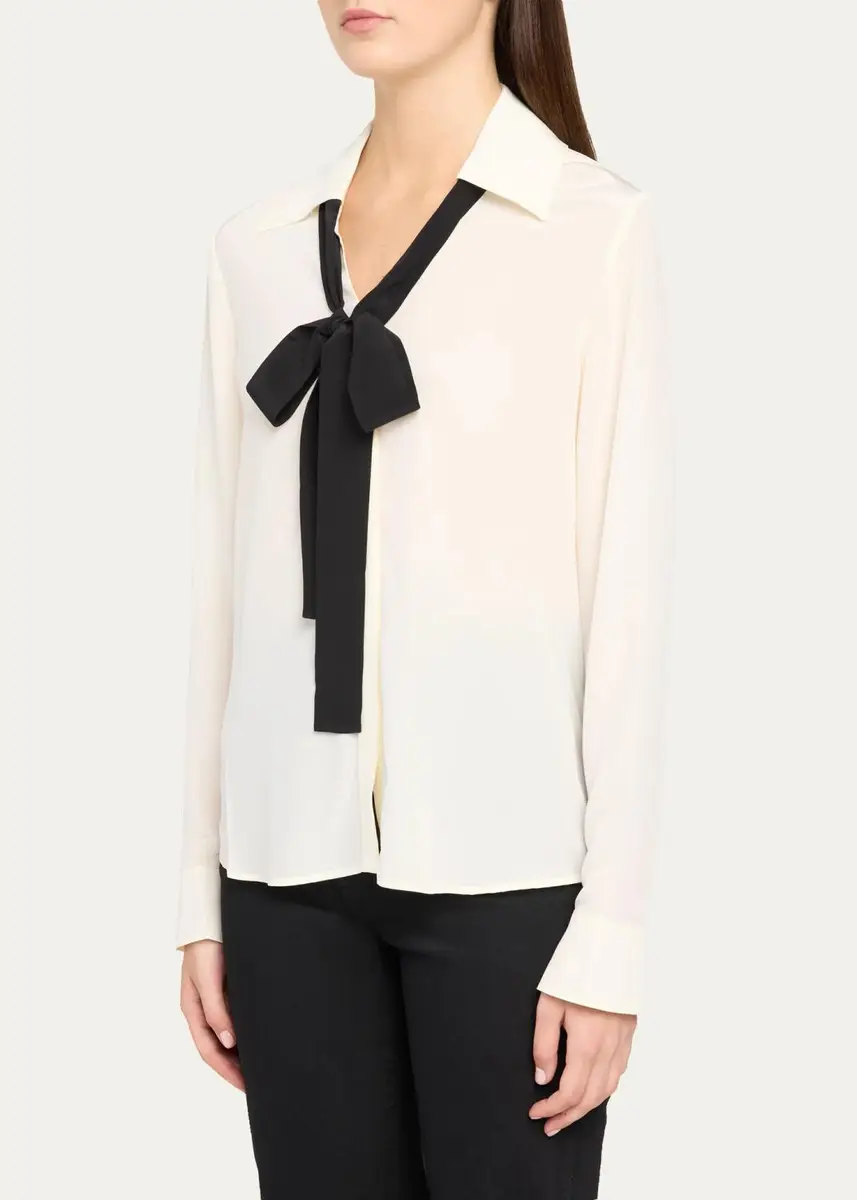 Frame Point Collar Silk Shirt | Thumbnail 4